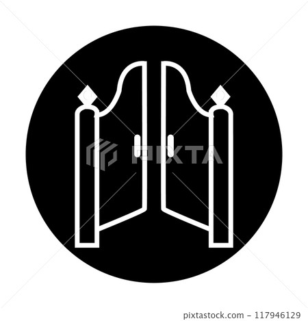 house door icon illustration symbol design 117946129
