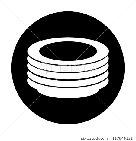 spoon and fork plate icon vector illustration symbol design spoon and fork plate icon vector illustration symbol design 117946131