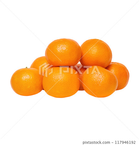 Orange tangerines isolate on a white background. Healthy food vitamins tangerines. 117946192