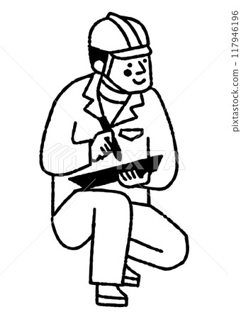 一個穿著工作服並檢查某物的男人_2 117946196