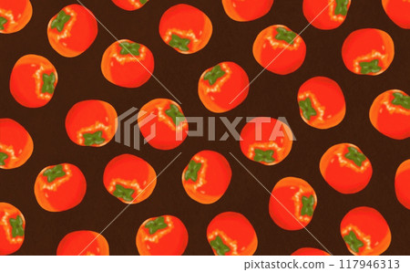 Whole persimmon pattern (brown) 117946313