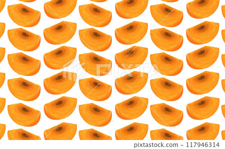 Cut persimmon pattern 117946314