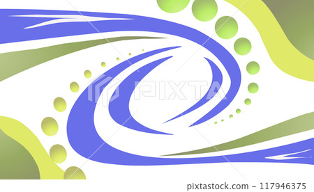 Modern Abstract background in yellow, blue spiral and yellow bubbles Modern Abstract background in yellow, blue spiral and yellow bubbles 117946375