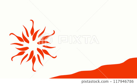 White abstract illustration background with floral pattern or orange flowers White abstract illustration background with floral pattern or orange flowers 117946786
