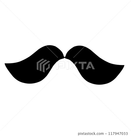 Illustration of adult male mustache graphic design. 117947033