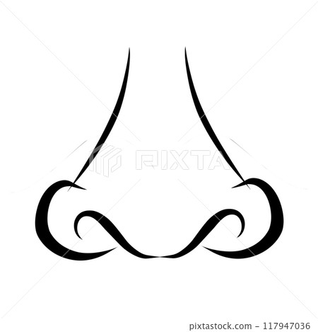Illustration of human nose graphic design Illustration of human nose graphic design 117947036