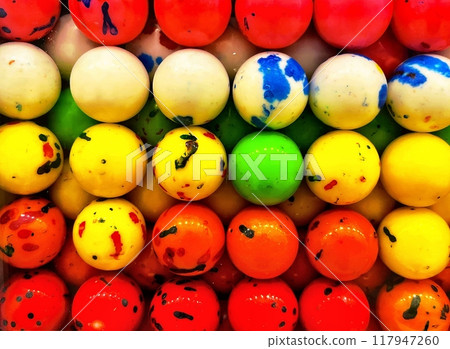 Closeup view of some gumballs Closeup view of some gumballs 117947260
