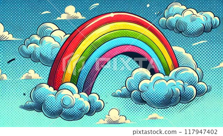 彩虹滑稽風格背景圖片 117947402