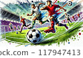足球滑稽背景圖片 117947413