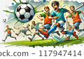足球滑稽背景圖片 117947414