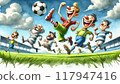 足球滑稽背景圖片 117947416