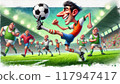 足球滑稽背景圖片 117947417