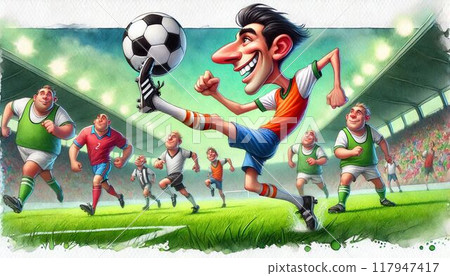 足球滑稽背景圖片 足球滑稽背景圖片 117947417