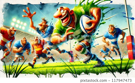 橄欖球滑稽 橄欖球滑稽 117947473