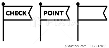 CHECK and POINT icon black CHECK and POINT icon black 117947838