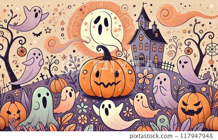 Halloween background material wallpaper, Halloween, pumpkin, cute, Halloween background material wallpaper, Halloween, pumpkin, cute, 117947948