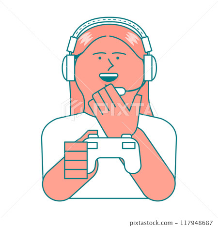 微笑的女玩家 117948687