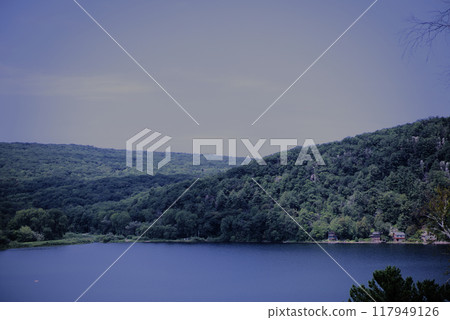 Forest bluffs by Devil's lake Forest bluffs by Devil's lake 117949126