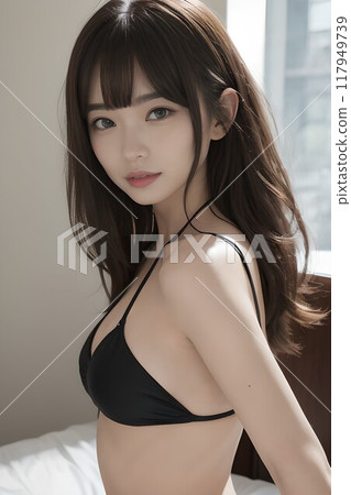 黑色比基尼的女人 117949739