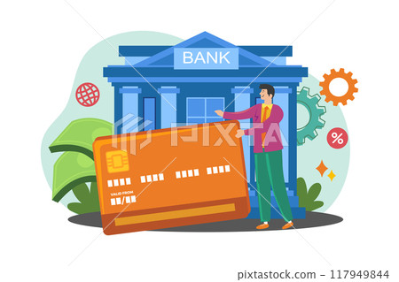 Man holding credit card 117949844