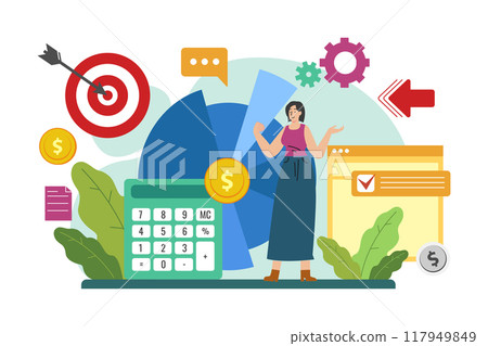 Girl  with finance management 117949849