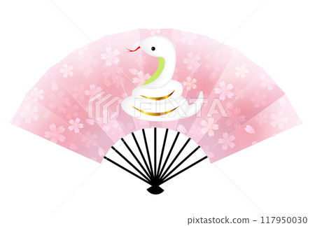 Snake New Year's card Zodiac icon Snake New Year's card Zodiac icon 117950030