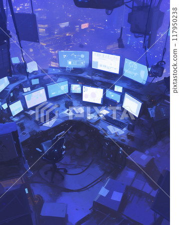 最先進的無人化機房概念藝術 117950238