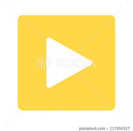 簡單的黃色播放按鈕 簡單的黃色播放按鈕 117950327