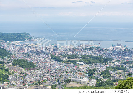 Otaru, Hokkaido, Summer Hokkaido, Popular tourist destination, Otaru cityscape as seen from Otaru Tenguyama Observatory 117950742
