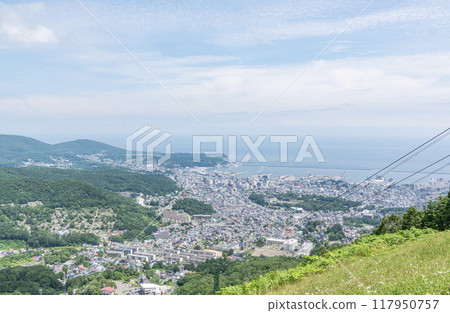 Otaru, Hokkaido, Summer Hokkaido, Popular tourist destination, Otaru cityscape as seen from Otaru Tenguyama Observatory 117950757