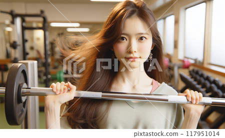 充滿正能量的女人訓練場景 117951014