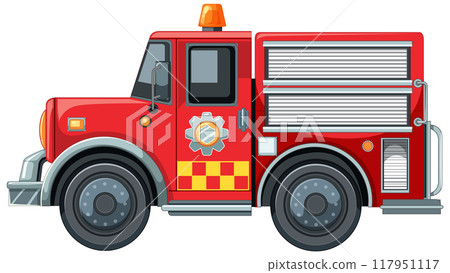 Red Fire Truck Illustration Red Fire Truck Illustration 117951117