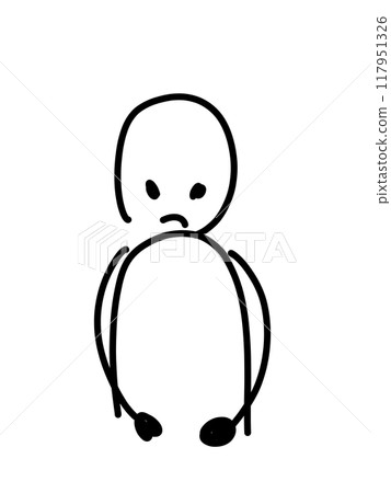 一個人低頭的鬆散插圖 117951326