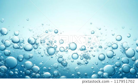 A refreshing background with refreshing water bubbles floating A refreshing background with refreshing water bubbles floating 117951702