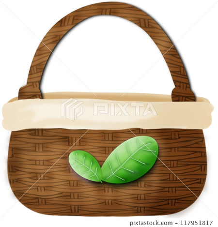 wicker basket isolated on white background wicker basket isolated on white background 117951817