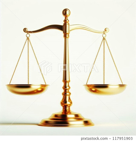 Illustration of a golden scale 117951903