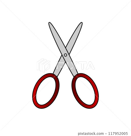 Scissors icon on white. 117952005