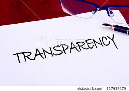TRANSPARENCY word alphabet letters on a blank sheet there is an inscription with a fountain pen TRANSPARENCY word alphabet letters on a blank sheet there is an inscription with a fountain pen 117953679