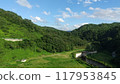 Matsugafusa Dam, Marumori Town, Igu District, Miyagi Prefecture, mountain view 117953845