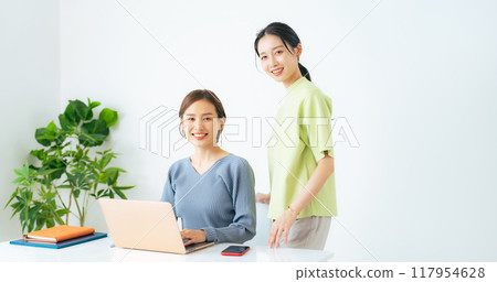 group of women at work group of women at work 117954628