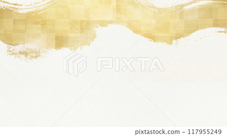 Japanese-style background, dynamism of the brush 117955249