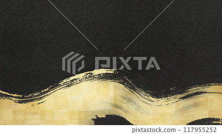 Japanese-style background, dynamism of the brush Japanese-style background, dynamism of the brush 117955252