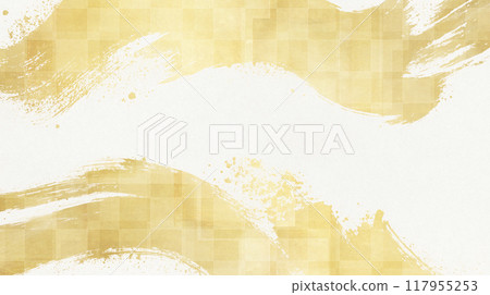 Japanese-style background, dynamism of the brush Japanese-style background, dynamism of the brush 117955253