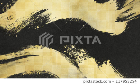 日式背景,畫筆的活力 日式背景,畫筆的活力 117955254