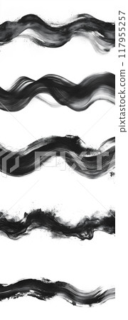 Various handwriting waves Various handwriting waves 117955257