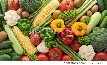 Fresh vegetables in large quantities Fresh vegetables in large quantities 117955415