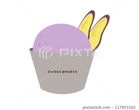 地瓜糖果、冰淇淋和地瓜糖薯片 117955502