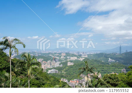 Taipei city panoramic view in Taiwan 117955552
