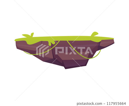 Floating rocky island vector illustration Floating rocky island vector illustration 117955664