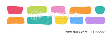 Hand drawn organic rectangle frames. Abstract doodle liquid shapes. Organic free flat blobs. Irregular fluid bubbles. Empty text box. Vector illustration isolated on white background Hand drawn organic rectangle frames. Abstract doodle liquid shapes. Organic free flat blobs. Irregular fluid bubbles. Empty text box. Vector illustration isolated on white background 117955852